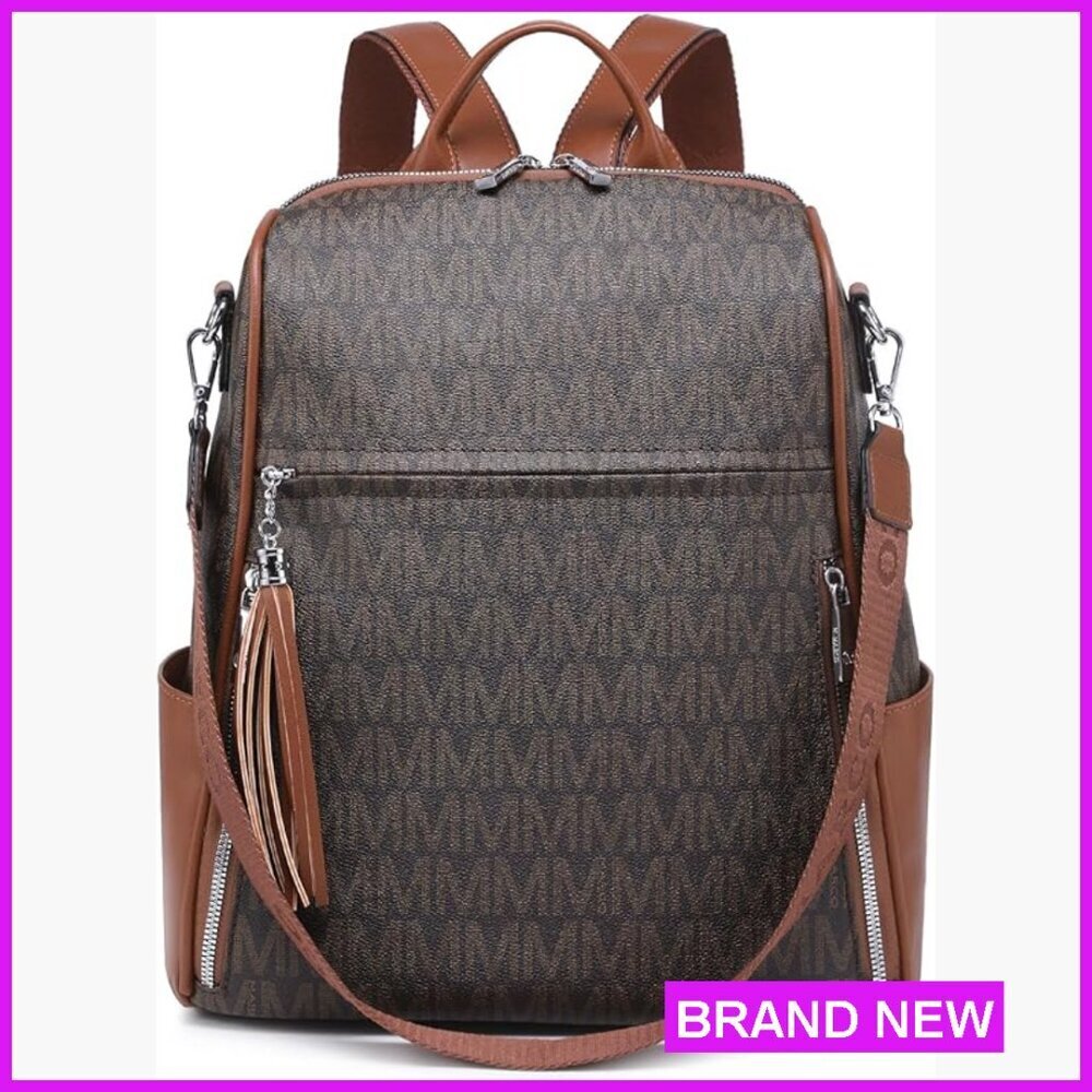 Vegan Leather Travel Backpack Purse Convertible Anti-Theft Chic Shoulder Bag